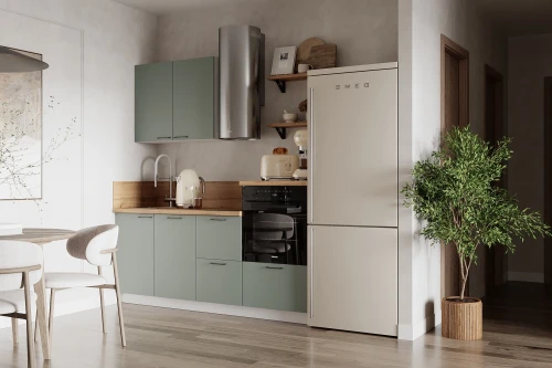 Готовая кухня КГ 1950 Эмаль, Олива Арника РМ в.2