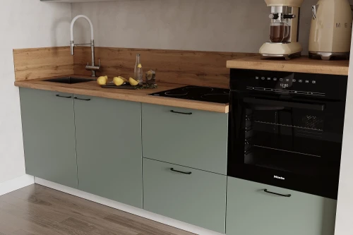 Готовая кухня КГ 2400 Эмаль, Олива  Арника РМ в.5