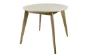 Стол обеденный круглый Олсон Мини 100, слоновая кость/натуральный Стол обеденный круглый Олсон Мини 100, слоновая кость/натуральный