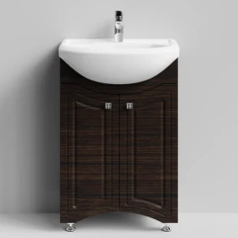 Тумба Адам 55 напольный, Палисандр ПВХ 43101 Vodok с раковиной в комплекте