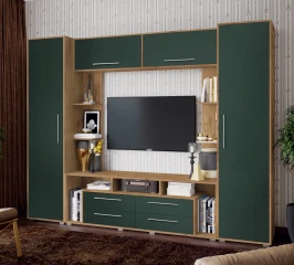 Гостиная Гармония, Браш Мени Грин, Дуб Крафт