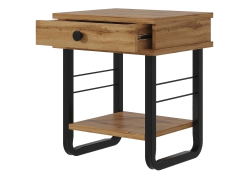 Тумба прикроватная ГРЕТА ММД 205 чёрный/дуб вотан