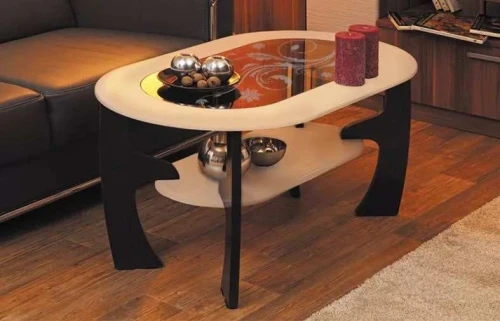 Журнальный стол Маджеста-2 с рисунком венге/клен