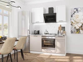 Кухонный гарнитур Барселона-06 Белый/Кашемир Белый