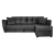 Диван угловой Амстердам велюр черный 160