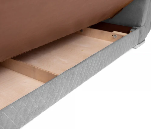 Диван прямой, книжка "Стамбул", флок  серый, 120 ППУ+НПБ