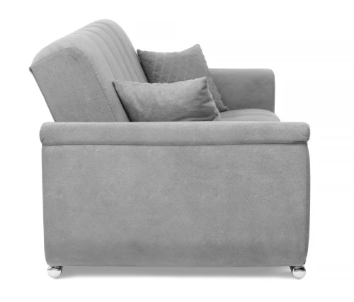 Диван прямой, книжка "Стамбул", флок  серый, 120 ППУ+НПБ