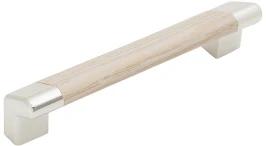 Ручка скоба мебельная С-16 Светлый шимо/Хром 116*22*29