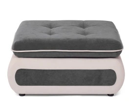 Пуф Оскар, велюр серый
