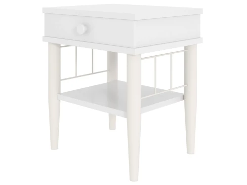 Тумба прикроватная ЛОРИ ММД 207, белый/белый