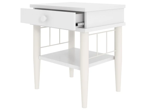 Тумба прикроватная ЛОРИ ММД 207, белый/белый