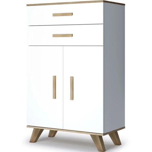 Шкаф Вега Скандинавия низкий, белый глянец