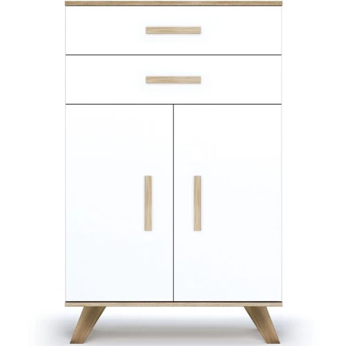 Шкаф Вега Скандинавия низкий, белый глянец