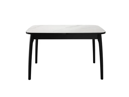 Стол DikLine MK15 Керамика Белый мрамор/подстолье черное/опоры черные