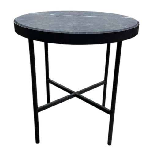 Стол журнальный МеталлАрт М011 МАЛЫЙ черный мрамор/черный