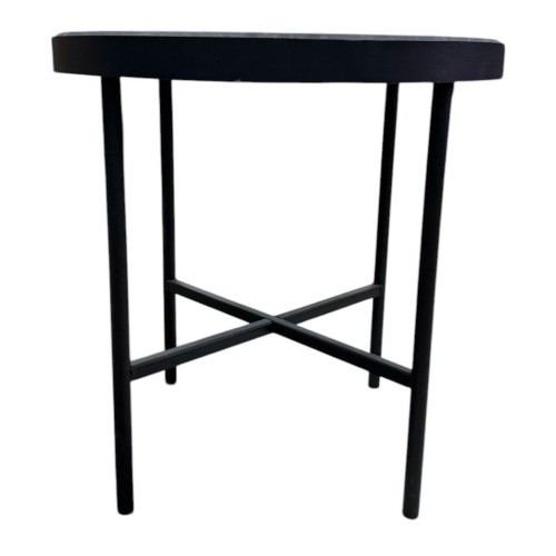 Стол журнальный МеталлАрт М011 МАЛЫЙ черный мрамор/черный