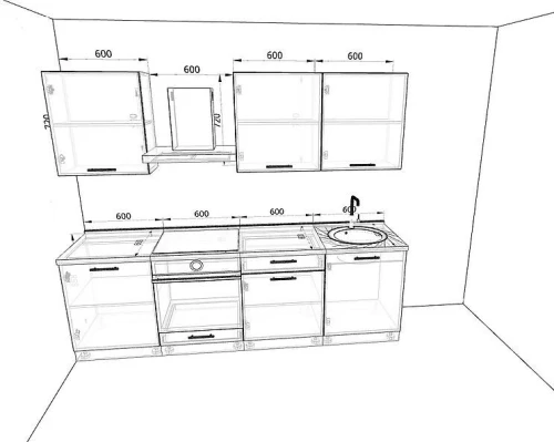 Кухня Базис Комплектация 61