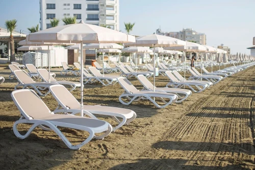 Шезлонг Nardi Omega без подлокотников, бело-бежевый