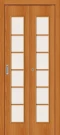 Межкомнатная складная дверь 2С Л-12 (МиланОрех) Сатинато
