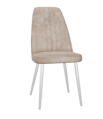 Стул DikLine 326 B03 BEIGE, ножки белые