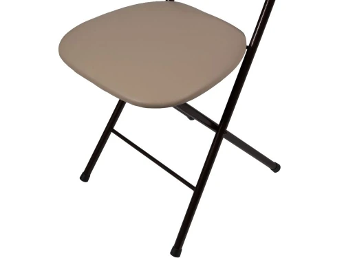 Стул складной Стефани ДП2-04, кожзам Линкольн беж, каркас арабискат