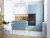 Кухня прямая модульная Фьюжн-07 Silky White/Silky Blue Silky White/Silky Blue 2140*2700*600