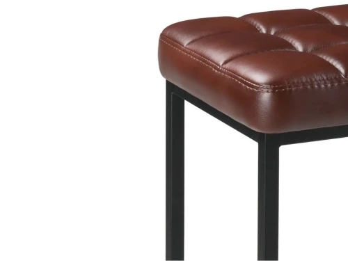 Стул «Камелот» ДП 2-07, кожзам «Мустанг браун», каркас черный матовый