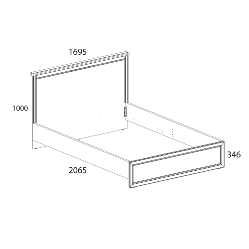 Кровать 160, MONAKO, цвет Сосна винтаж/дуб анкона