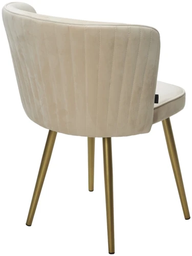 Стул МОНЕ ZIZI 002 Молочный, велюр / Золотой каркас M-City