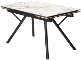 Стол ЛИБЕРТИ 180 Cold Jade, керамика / Черный каркас М-City