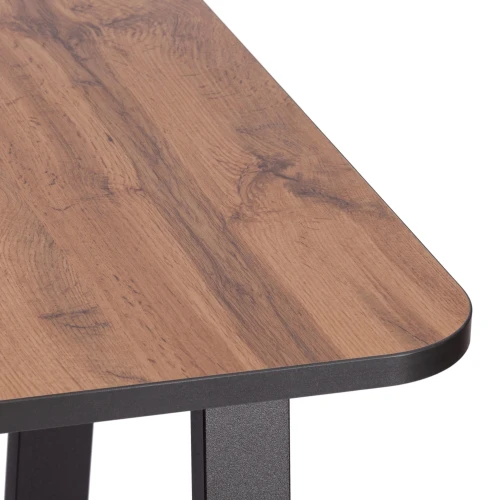 Стол MALTIDO ЛДСП/HPL/металл, 130 х 75+30 х 75 см, Дуб Вотан/чёрный