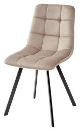 Стул CHILLI SQUARE BLUVEL-40 бежевый, велюр / черный каркас М-City