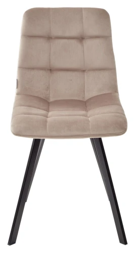 Стул CHILLI SQUARE BLUVEL-40 бежевый, велюр / черный каркас М-City