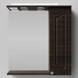 Зеркало Адам 65, Палисандр ПВХ 43101, правая