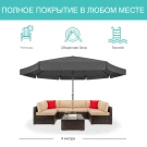 Садовый зонт алюминевый D400 БИГ «BIG»  -  Серый
