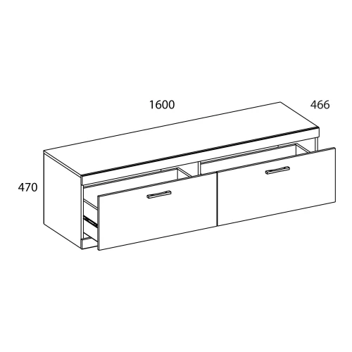 Тумба RTV 2S, OSKAR , цвет дуб Санремо