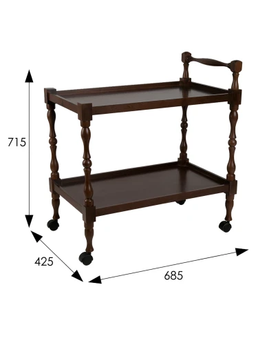 Стол сервировочный Бридж средне-коричневый