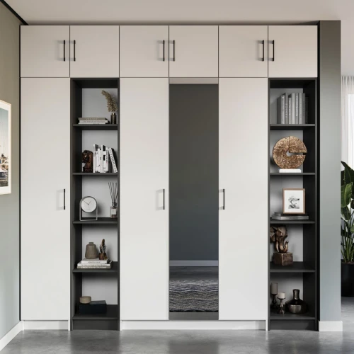 Комод «Чикаго» 2д Антрацит/Белый