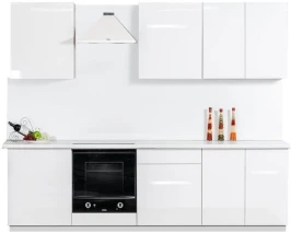 Кухонный гарнитур Фьюжн 2400 Белый глянец