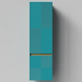 Пенал Аурум 45, пример RAL 5021 Водная синь, матовая, подвесной, правый