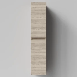 Пенал Бест 30 (2 двери) подвесной, Дубослив ореховый светлый ПВХ 3445, левый, бельевая корзина