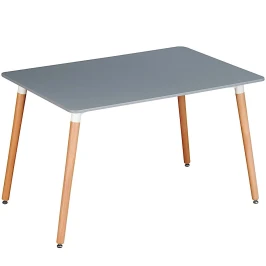 SQT-8 Стол обеденный СЕРЫЙ 120*80 см, столешница МДФ, основание бук