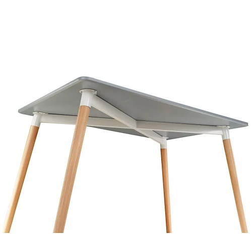 SQT-8 Стол обеденный СЕРЫЙ 120*80 см, столешница МДФ, основание бук