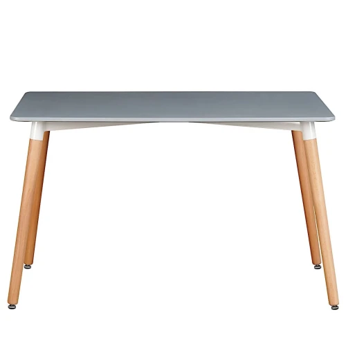 SQT-8 Стол обеденный СЕРЫЙ 120*80 см, столешница МДФ, основание бук