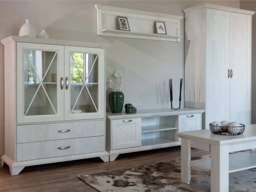 Шкаф «Лорена» 2-х дверный, Бетон Паин белый