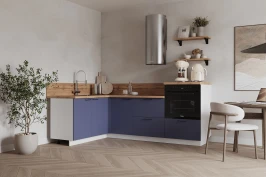 Готовая кухня КГ Угловой 1500*2250 (без пм) , Ежевика  Арника РМ в.5