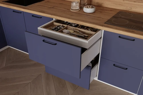 Готовая кухня КГ Угловой 1500*2250 (без пм) , Ежевика  Арника РМ в.5