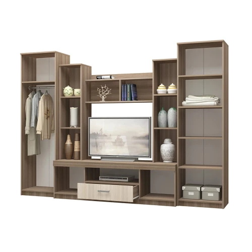 Гостиная Атлантида 4, Дуб беленый, Венге