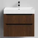 Тумба Бонум 1, 70 подвесной, Дуб цвет 11 Vodok с раковиной в комплекте