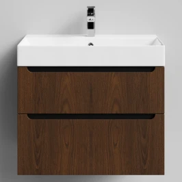 Тумба Бонум 1, 70 подвесной, Дуб цвет 11 Vodok с раковиной в комплекте